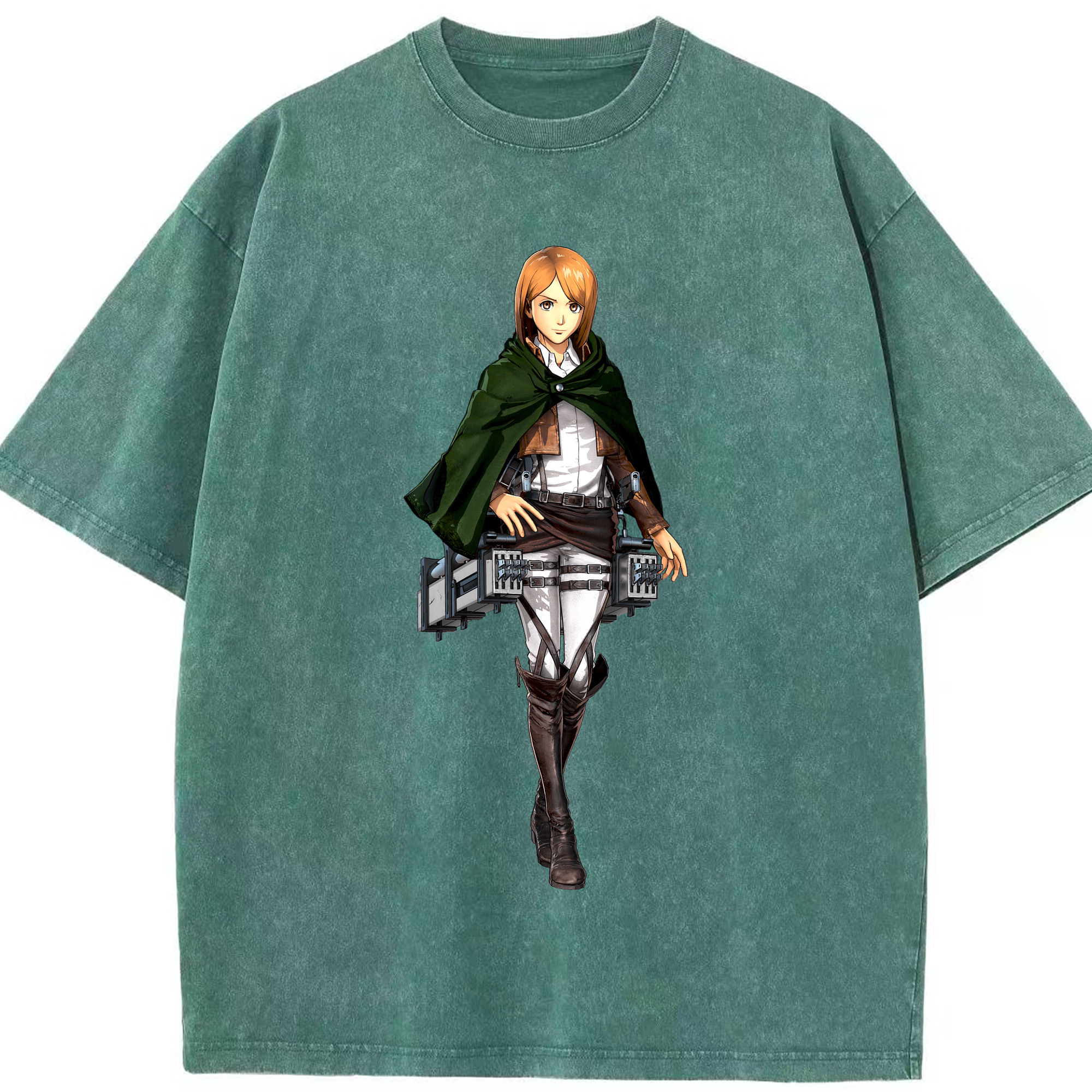 （画像用） 進撃の巨人 ペトラ·ラル Attack on Titan Petra Rall 綿100% ヴィンテージ風 半袖Tシャツ（フロントプリント）